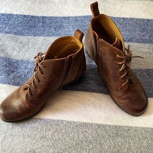 Brown Leather Booties